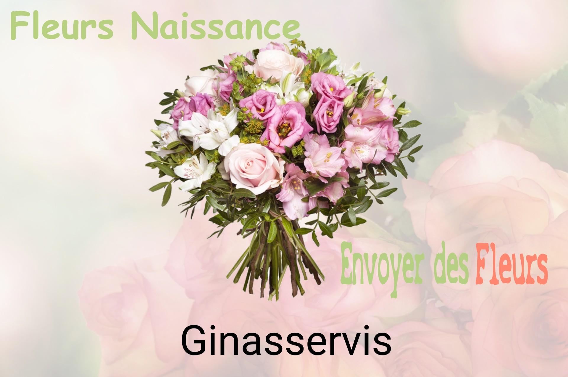 Bouquet de fleurs de naissance livré à Ginasservis