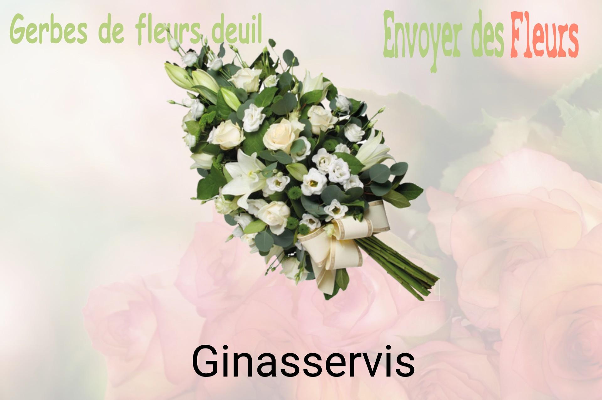 Gerbe de fleurs de deuil livrée à Ginasservis